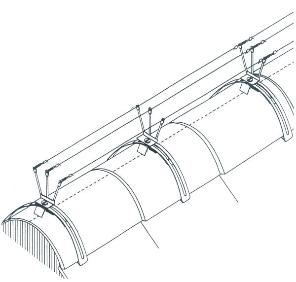 WIREX® Roof Birdwire Holder 3-row
